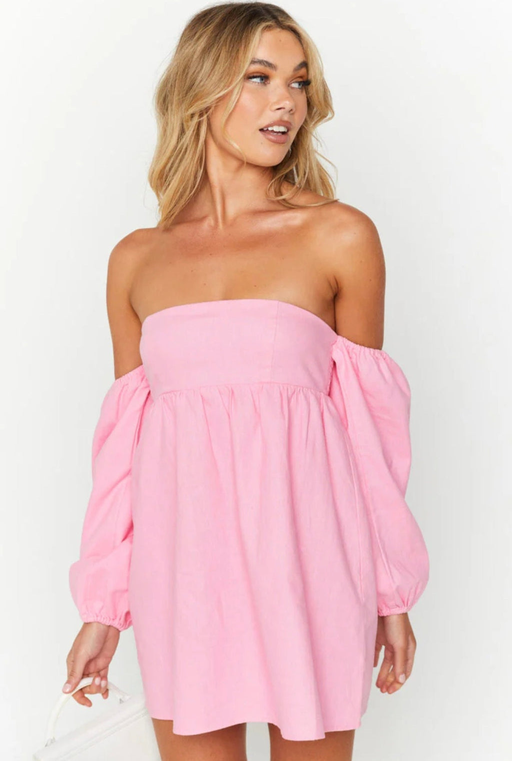 Pink Cotton Tube Smocked Dress | Tube Dress | Smocked Dress | Cotton Dress-3