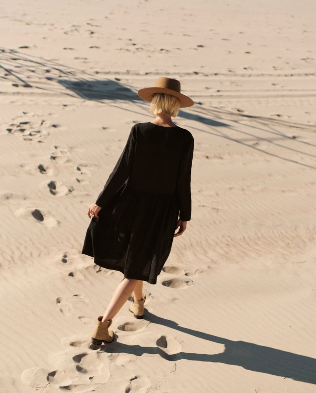 Black Linen Dress | Midi Dress | Linen Dress | Linen Clothing | 100% Organic Linen-2