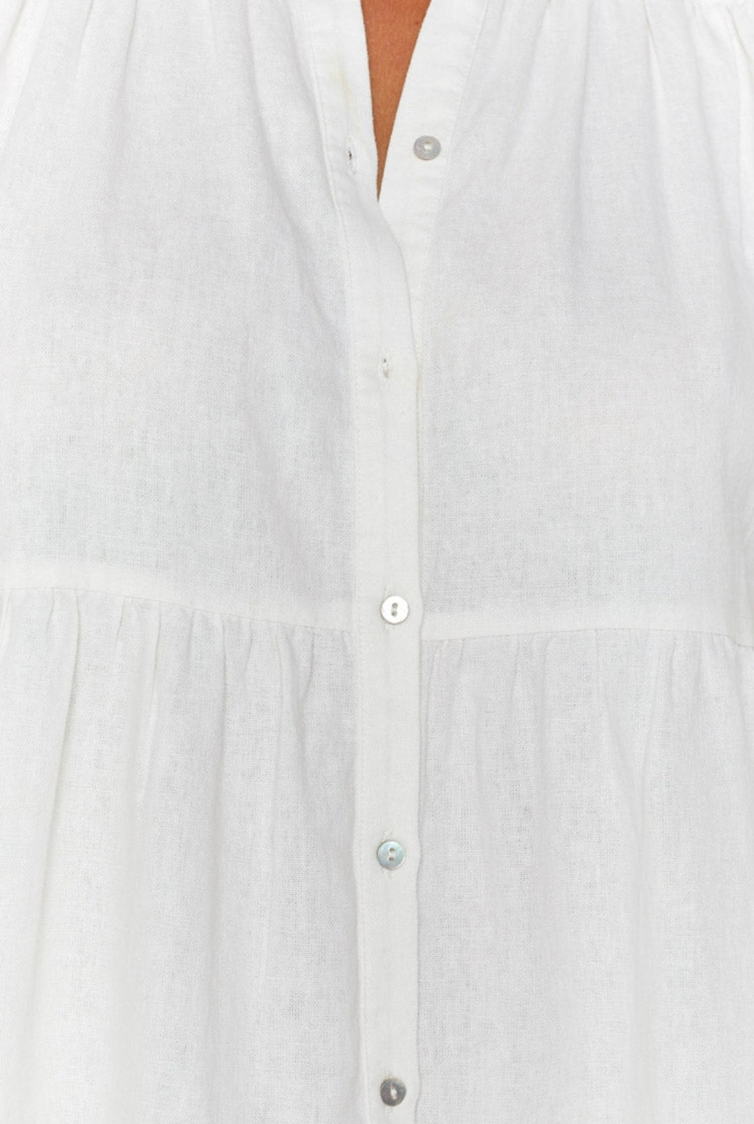 White Cotton Mini Buttoned Dress | Cotton Dress | Summer Dress-4