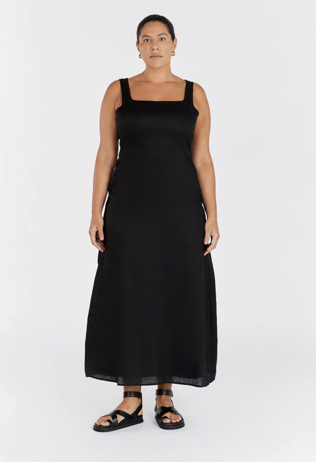 Black Linen Dress | Maxi Dress | Linen Dress | Linen Clothing | 100% Organic Linen-4