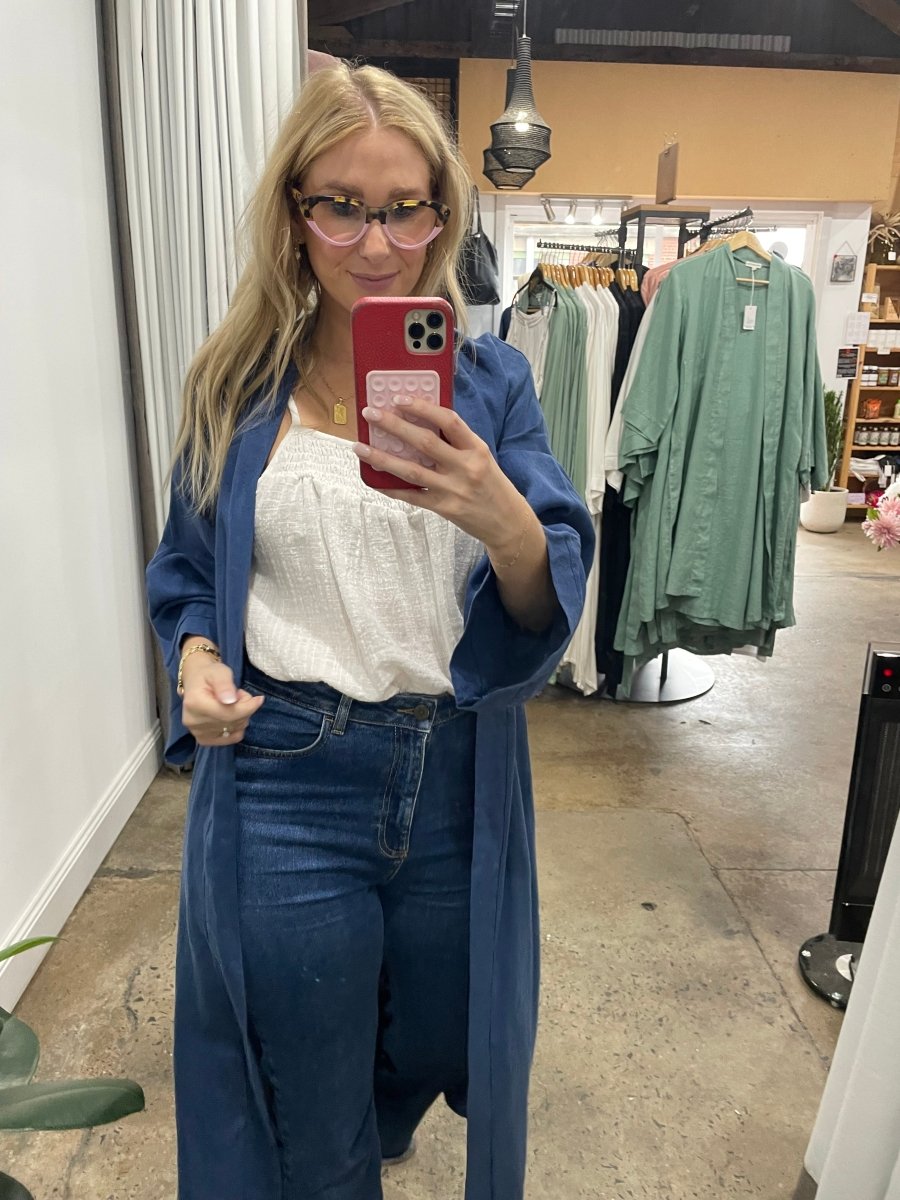 Shirred Cotton Cami | White